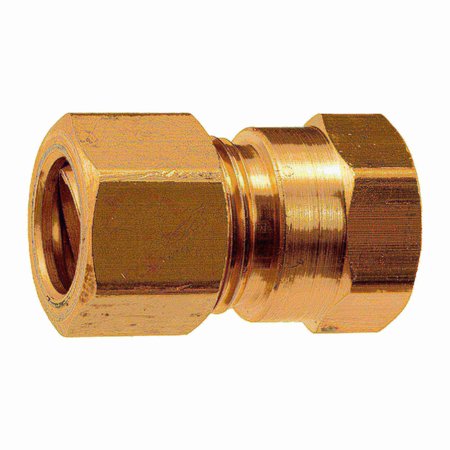 MIDWEST FASTENER 1/2" OD x 3/8FIP Brass Compression Pipe Connectors 2PK 34494